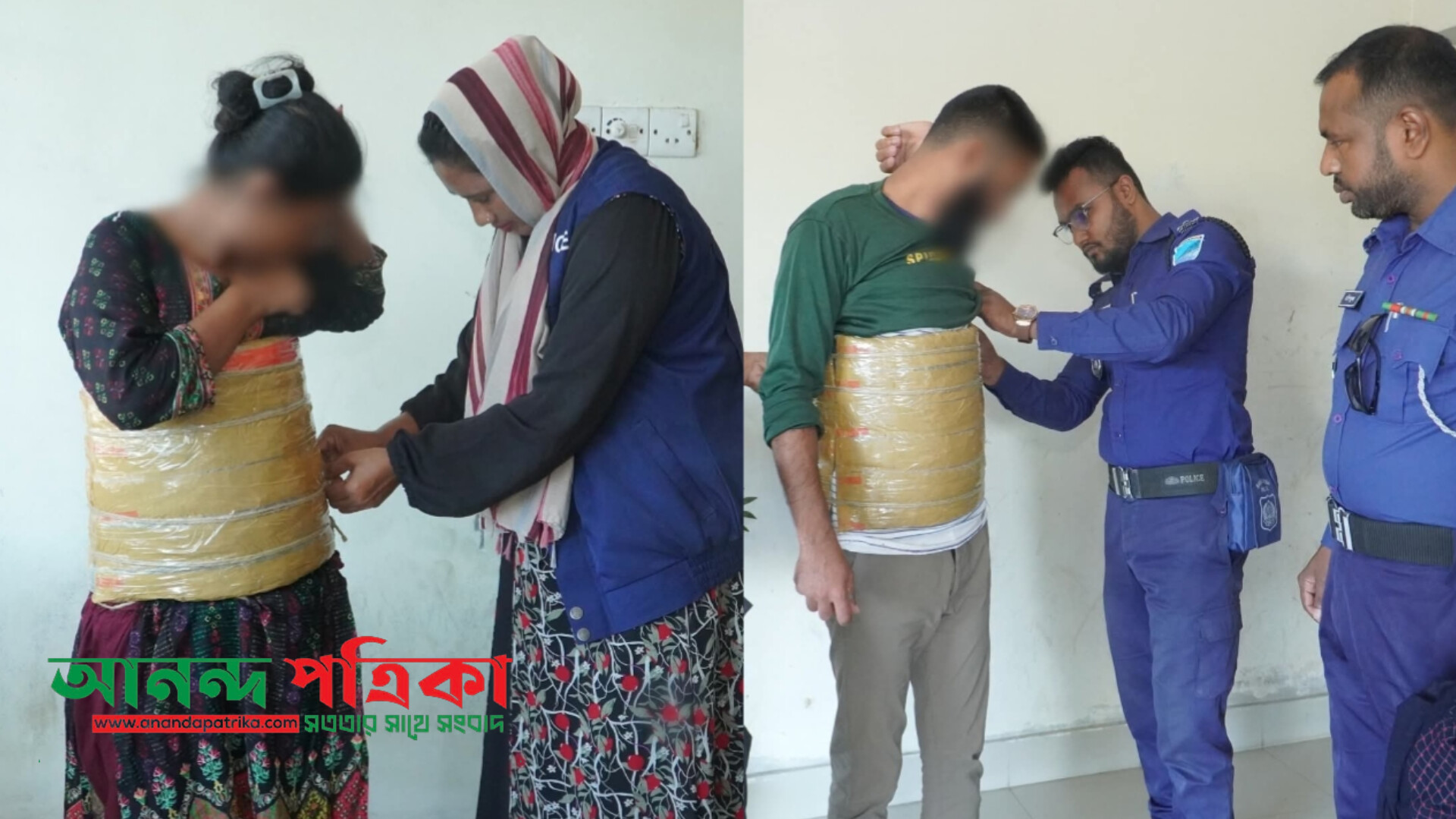 নরসিংদীতে ভিন্ন কৌশলে গাঁজা বহনকালে দুইজন আটক
