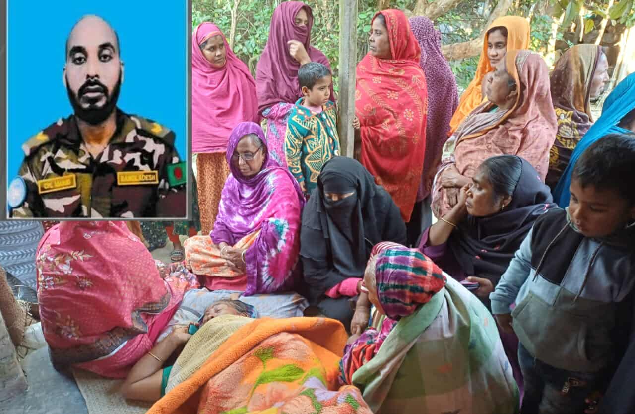 লালপুরে সুদানে শহীদ সেনাসদস্য মাসুদের বাড়িতে কান্নার আহাজারি