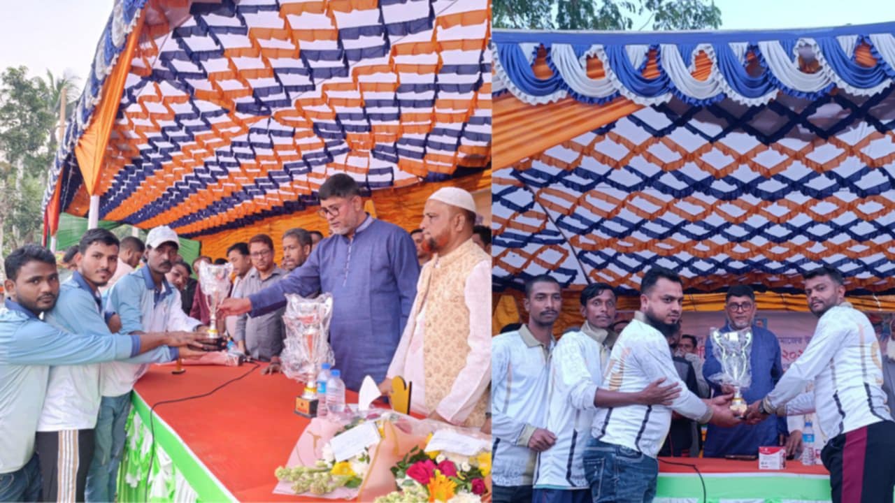 ব্যাটে-বলে মাতাল পাঁচমাইল: প্রীতি ম্যাচে চ্যাম্পিয়ন জিয়ান স্পোর্টিং ক্লাব